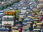 There will be a stop in the traffic movement on the Noida-Greater Noida Expressway for at least 10 minutes during President Murmu's visit to the India Expo Centre in Greater Noida. (PTI Photo) There will be a stop in the traffic movement on the Noida-Greater Noida Expressway for at least 10 minutes during President Murmu's visit to the India Expo Centre in Greater Noida. (PTI Photo)