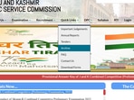 JKPSC Recruitment 2022: Apply for Asst Director I, SCA and other posts JKPSC Recruitment 2022: Apply for Asst Director I, SCA and other posts