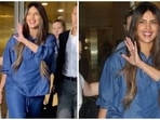 Priyanka Chopra rocks a denim-on-denim attire as she returns to Mumbai. Priyanka Chopra rocks a denim-on-denim attire as she returns to Mumbai.