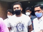 Raj Kundra during his trial in a porn case. (Anshuman Poyrekar/HT PHOTO)(Anshuman Poyrekar) Raj Kundra during his trial in a porn case. (Anshuman Poyrekar/HT PHOTO)(Anshuman Poyrekar)