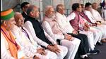 Prime Minister Narendra Modi at the public programme ‘Mangarh Dham ki Gaurav Gatha’, in Banswara on Tuesday. (ANI/ PIB) Prime Minister Narendra Modi at the public programme ‘Mangarh Dham ki Gaurav Gatha’, in Banswara on Tuesday. (ANI/ PIB)