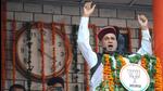 Prem Kumar Dhumal, senior Bharatiya Janata Party leader from Himachal Pradesh, during an election rally in Hamirpur ahead of the state polls in 2017. (Anil Dayal/ HT File Photo) Prem Kumar Dhumal, senior Bharatiya Janata Party leader from Himachal Pradesh, during an election rally in Hamirpur ahead of the state polls in 2017. (Anil Dayal/ HT File Photo)