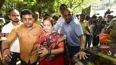 Earlier, Pednekar was questioned on Friday, after her name was observed in chat conversations between the arrested accused. (Anshuman Poyrekar/HT PHOTO) Earlier, Pednekar was questioned on Friday, after her name was observed in chat conversations between the arrested accused. (Anshuman Poyrekar/HT PHOTO)