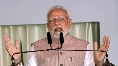 Prime Minister Narendra Modi addresses the 'Mangarh Dham Ki Gaurav Gatha' programme, in Banswara on Tuesday. (ANI) Prime Minister Narendra Modi addresses the 'Mangarh Dham Ki Gaurav Gatha' programme, in Banswara on Tuesday. (ANI)