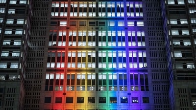Tokyo Same-Sex Marriages: Tokyo metropolitan government building is seen illuminated with rainbow lights. (AFP) Tokyo Same-Sex Marriages: Tokyo metropolitan government building is seen illuminated with rainbow lights. (AFP)