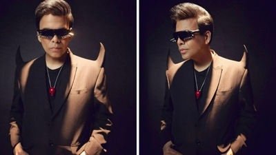 Karan Johar shares his quirky Halloween look. Karan Johar shares his quirky Halloween look.
