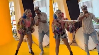 Katrina Kaif also shared a BTS video of her shoot where her husband Vicky Kaushal can be seen directing her. (Instagram/@katrinakaif)