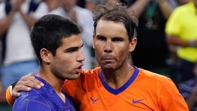 Rafael Nadal with Carlos Alcaraz Rafael Nadal with Carlos Alcaraz