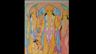 Ram Darbar painting. (Instagram/@sketch_for_stray_)