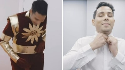 Siddhant Chaturvedi becomes Pandit Gangadhar from Shaktimaan. Siddhant Chaturvedi becomes Pandit Gangadhar from Shaktimaan.
