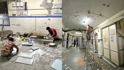 Purported images of civil hospital in Gujarat's Morbi. (Twitter) Purported images of civil hospital in Gujarat's Morbi. (Twitter)