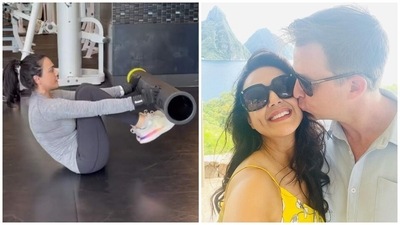 Preity Zinta shared a workout video on Instagram. (Instagram) Preity Zinta shared a workout video on Instagram. (Instagram)