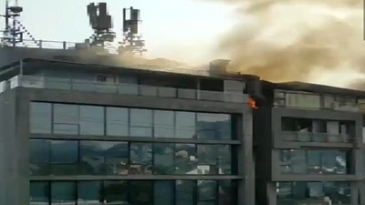 Pune: Fire at a restaurant situated on the top floor of a building in Lullanagar area.