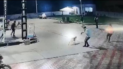 While one of the two bike-borne robbers was shot dead by the guard, the other absconded following the incident. (ANI) While one of the two bike-borne robbers was shot dead by the guard, the other absconded following the incident. (ANI)