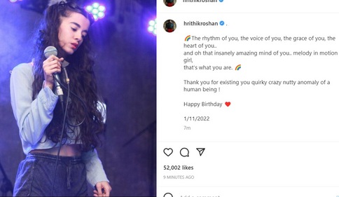 Hrithik Roshan wished Saba Azad on her birthday with a sweet post on Instagram. Hrithik Roshan wished Saba Azad on her birthday with a sweet post on Instagram.