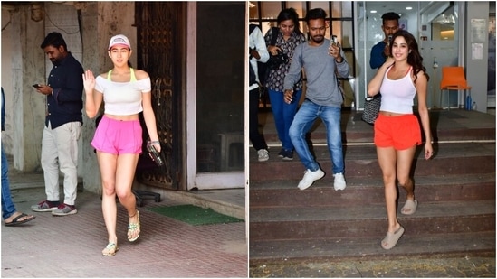 Janhvi Kapoor, Sara Ali Khan kickstart day with fitness. Here's