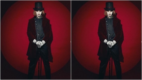 Ishaan got into the character in a black overcoat with wrap details and featuring silver buttons and silver chain. He further teamed it with a pair of black formal trousers. (Instagram/@ishaankhatter)