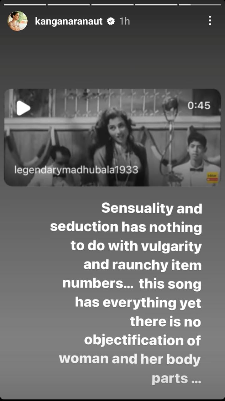 Kangana re-shared a clip originally posted by a fan account.