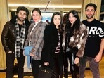 Aadar Jain, Kareena Kapoor, Karisma Kapoor, Anissa Malhotra Jain and Armaan Jain in London. Aadar Jain, Kareena Kapoor, Karisma Kapoor, Anissa Malhotra Jain and Armaan Jain in London.