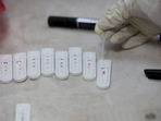 India's overall Covid-19 tally has reached 4,46,55,828.(PTI) India's overall Covid-19 tally has reached 4,46,55,828.(PTI)