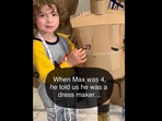 Six year old makes dresses.(Instagram/@couture.to.the.max) Six year old makes dresses.(Instagram/@couture.to.the.max)