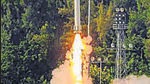 The missile was tested from APJ Abdul Kalam Island off the Odisha coast. (PTI) The missile was tested from APJ Abdul Kalam Island off the Odisha coast. (PTI)