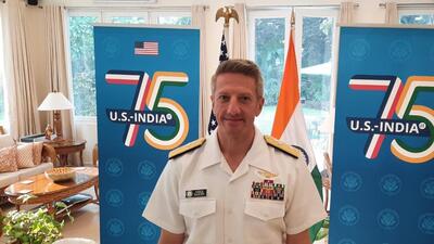 Rear Admiral Michael L Baker said: “We cannot take our eyes off regional security issues.” (HT Photo) Rear Admiral Michael L Baker said: “We cannot take our eyes off regional security issues.” (HT Photo)