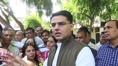 Congress leader Sachin Pilot speaks to reporters in Jaipur on Wednesday (ANI) Congress leader Sachin Pilot speaks to reporters in Jaipur on Wednesday (ANI)