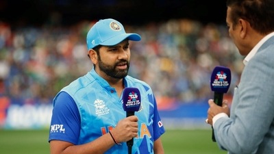 Indian skipper Rohit Sharma during the toss ahead of an ICC Men's T20 World Cup 2022 Super 12 Group 2 match (ANI ) Indian skipper Rohit Sharma during the toss ahead of an ICC Men's T20 World Cup 2022 Super 12 Group 2 match (ANI )