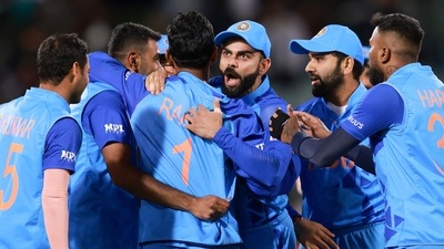 Team India players during the match against Bangladesh (AP) Team India players during the match against Bangladesh (AP)