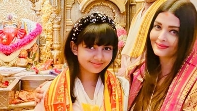 Aishwarya Rai and her daughter Aaradhya Bachchan at the Siddhivinayak temple. Aishwarya Rai and her daughter Aaradhya Bachchan at the Siddhivinayak temple.