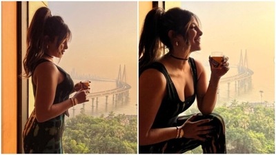 Priyanka Chopra's Mumbai OOTD is a stunning tie and dye ensemble (Instagram/@priyankachopra) Priyanka Chopra's Mumbai OOTD is a stunning tie and dye ensemble (Instagram/@priyankachopra)