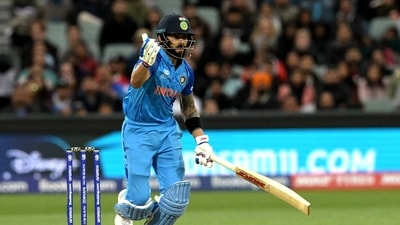 India's Virat Kohli takes his first run during the ICC men's Twenty20 World Cup 2022 cricket match between India and Bangladesh at Adelaide Oval (AFP) India's Virat Kohli takes his first run during the ICC men's Twenty20 World Cup 2022 cricket match between India and Bangladesh at Adelaide Oval (AFP)