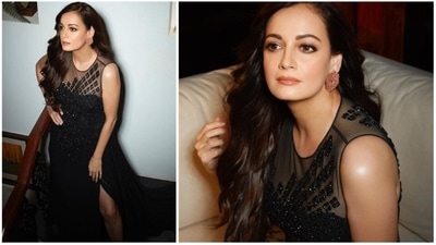 Dia Mirza earlier treated her Instagram handle with a series of glamorous photos of herself in a dazzling black gown that will surely leave you spellbound. (Instagram/@diamirzaofficial) Dia Mirza earlier treated her Instagram handle with a series of glamorous photos of herself in a dazzling black gown that will surely leave you spellbound. (Instagram/@diamirzaofficial)