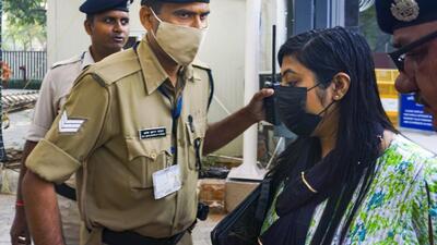 This was the first time 31-year-old Sukanya Mondal faced ED after avoiding two summons in October. (PTI) This was the first time 31-year-old Sukanya Mondal faced ED after avoiding two summons in October. (PTI)