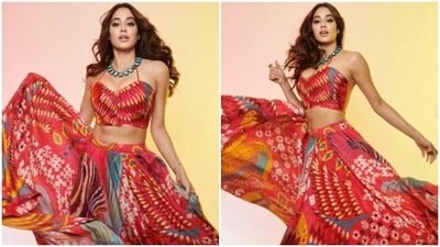 Janhvi Kapoor’s red lehenga is stuff that dreams are made of (Instagram/@janhvikapoor) Janhvi Kapoor’s red lehenga is stuff that dreams are made of (Instagram/@janhvikapoor)