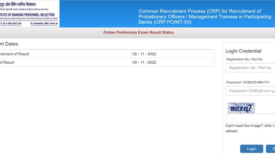 IBPS PO Prelims results 2022: Candidates can check their IBPS PO prelims results on IBPS’s official website at ibps.in.(ibps.in)