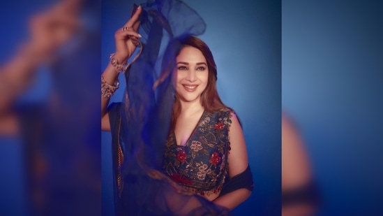 Sharing a string of images on her Instagram handle, Madhuri Dixit captioned her post, "Ek Jhalak."(Instagram/@madhuridixitnene)