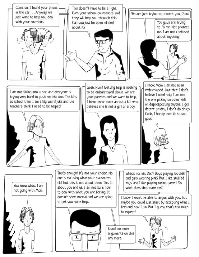 A panel from the graphic novel (Rain Must Fall) A panel from the graphic novel (Rain Must Fall)