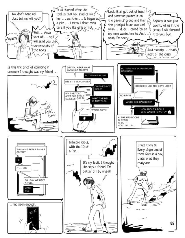 A panel from the graphic novel (Rain Must Fall) A panel from the graphic novel (Rain Must Fall)