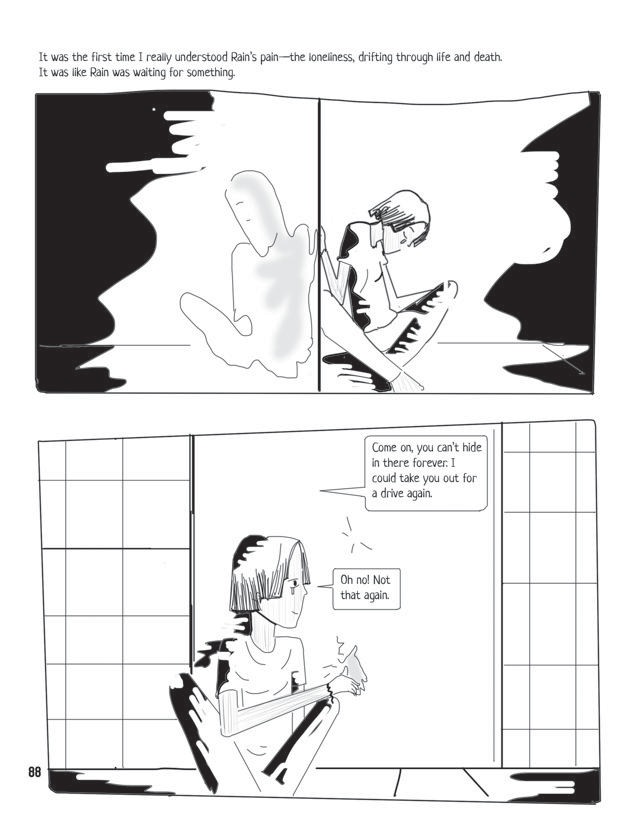 A panel from the graphic novel (Rain Must Fall) A panel from the graphic novel (Rain Must Fall)