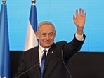 Israel's ex-premier and leader of the Likud party Benjamin Netanyahu addresses supporters at campaign headquarters in Jerusalem early on November 2, 2022. Israel's ex-premier and leader of the Likud party Benjamin Netanyahu addresses supporters at campaign headquarters in Jerusalem early on November 2, 2022.