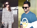 Hansika Motwani and her fiance Sohael Khaturiya at airport. (Yogen Shah)