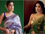 Janhvi Kapoor promotes Mili in two beauteous saree and sleeveless blouse. 