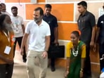 Congress MP Rahul Gandhi on Thursday danced with members of tribal communities performing 'Dhimsa'.