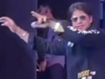 Shah Rukh Khan dancing to Chaiyya Chaiyya at an event on Tuesday. Shah Rukh Khan dancing to Chaiyya Chaiyya at an event on Tuesday.