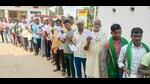 At a polling centre in Mokama on Thursday. (Santosh Kumar/HT Photo) At a polling centre in Mokama on Thursday. (Santosh Kumar/HT Photo)