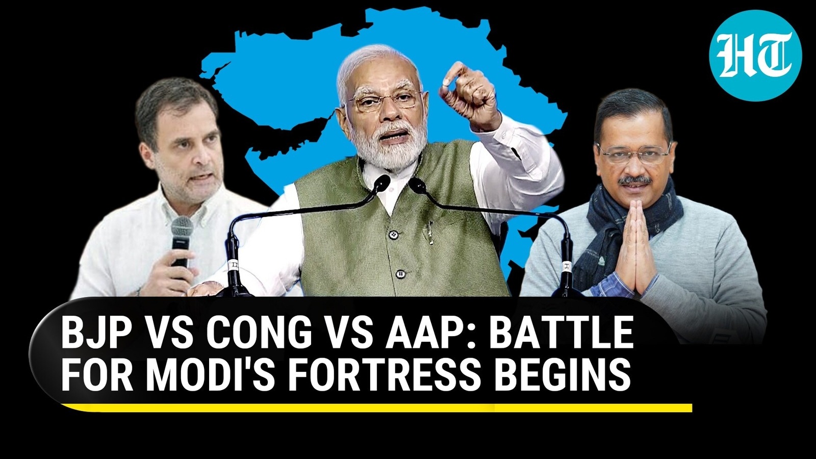 PM Modi's BJP or Kejriwal's AAP? Gujarat battle kicks off as opinion ...