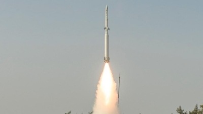 The AD-1 missile is propelled by a two-stage solid motor and equipped with an indigenously-developed advanced control system (Photo: Defence ministry) The AD-1 missile is propelled by a two-stage solid motor and equipped with an indigenously-developed advanced control system (Photo: Defence ministry)