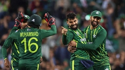 Shadab starred with both bat and ball. (Pakistan Cricket Twitter) Shadab starred with both bat and ball. (Pakistan Cricket Twitter)